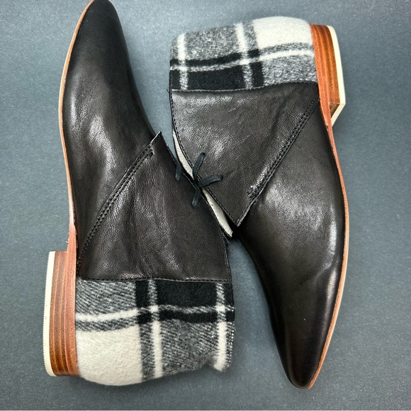 Matt Bernson Garcon Ankle Boot Booties Womens Black Plaid Mix Media Size 8 M - Picture 7 of 8
